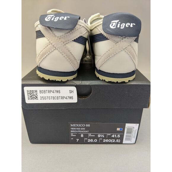 Onitsuka Tiger MEXICO 66 Leather 1183C102-200 Birch/Peacoat Unisex Size 8 - Picture 11 of 13